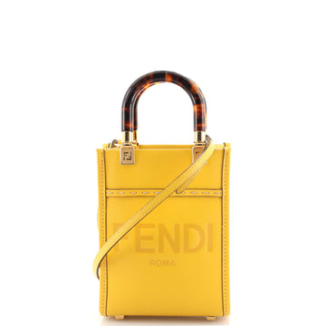Fendi Sunshine Shopper Tote Leather Mini