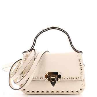 Valentino Garavani Rockstud Top Handle Convertible Belt Bag Leather Small
