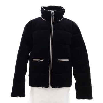 Chanel Women's Short Puffer Jacket Quilted Velvet with Down