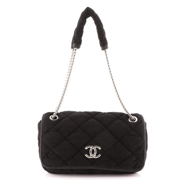 Chanel Bubble Accordion Flap Bag Quilted Nylon Small
