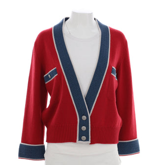 Chanel Women's V-Neck Button Cardigan Cashmere