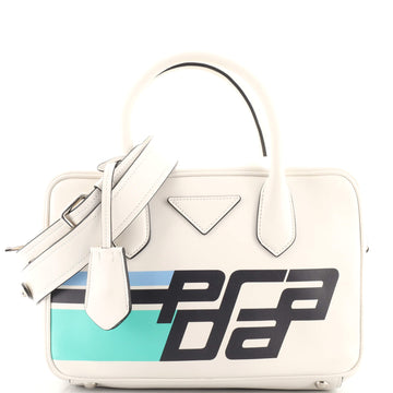 Prada Bauletto Bag Printed City Calf Medium