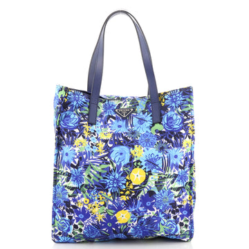 Prada Shopping Tote Printed Tessuto Tall
