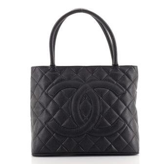 Chanel Medallion Tote Quilted Caviar