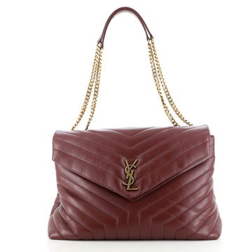 Saint Laurent LouLou Shoulder Bag Matelasse Chevron Leather Large