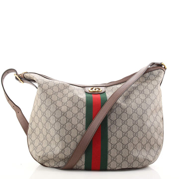 Gucci Ophidia Half Moon Hobo GG Coated Canvas Large
