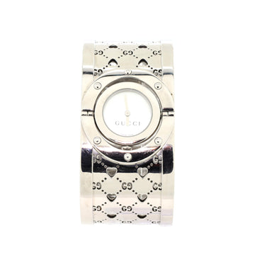 Gucci Wide Twirl Quartz Watch Stainless Steel with Mother of Pearl 23