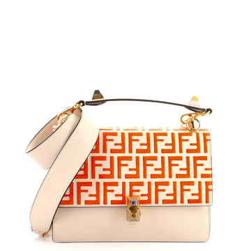 Fendi Kan I Bag Zucca Embossed Leather Medium