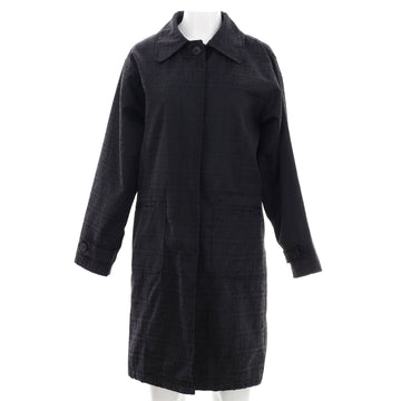 Fendi Women's Vintage Trench Coat Zucca Print Polyester Blend