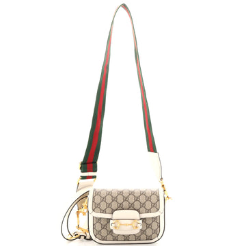 Gucci Horsebit 1955 Shoulder Bag GG Coated Canvas Mini