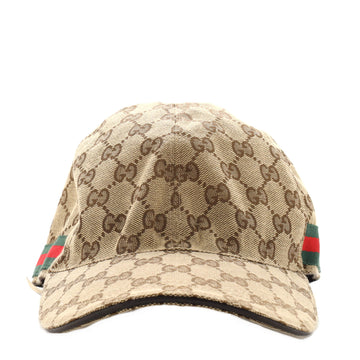 Gucci Web Baseball Cap GG Canvas