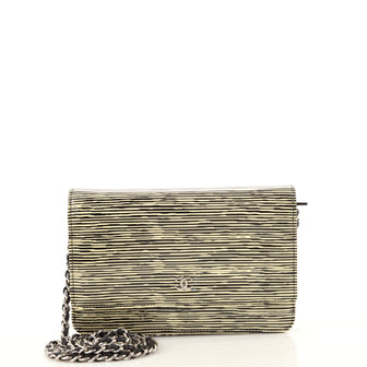 Chanel Wallet on Chain Striped Patent