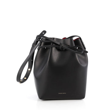 Mansur Gavriel Bucket Bag Leather Mini Black 1845801