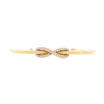Tiffany & Co. Infinity Cuff Bracelet 18K Yellow Gold with Diamonds