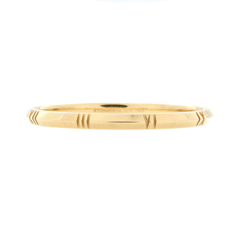 Tiffany & Co. Atlas X Closed Hinged Bracelet 18K Yellow Gold Narrow