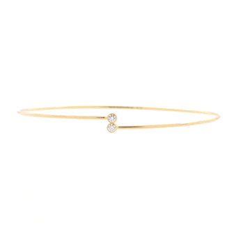 Tiffany & Co. Elsa Peretti Diamond Hoop Single-Row Bangle Bracelet 18K Yellow Gold with Diamonds