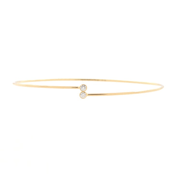 Tiffany & Co. Elsa Peretti Diamond Hoop Single-Row Bangle Bracelet 18K Yellow Gold with Diamonds
