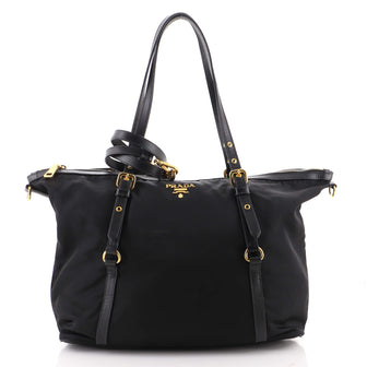 Prada Convertible Belted Tote Tessuto Large