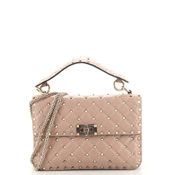 Valentino Garavani Rockstud Spike Flap Bag Quilted Leather Medium