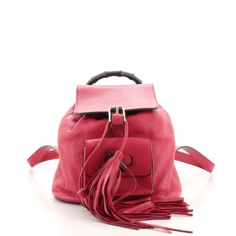 Gucci Bamboo Tassel Backpack Leather Mini