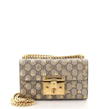 Gucci Padlock Shoulder Bag Printed GG Coated Canvas Small