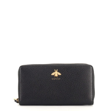 Gucci Animalier Zip Around Wallet Leather