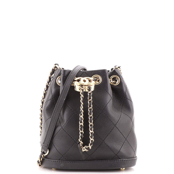 Rebag Chanel Small Drawstring Bucket Bag Chanel CC Chain - Main Image