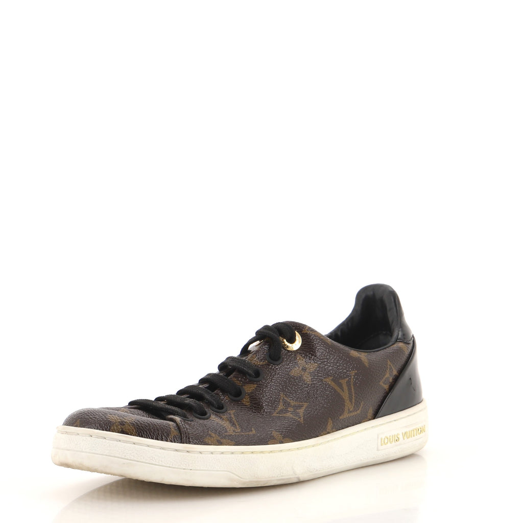 Louis Vuitton Brown/Black Monogram Canvas and Patent Leather Frontrow Low  Top Sneakers Size 37 Louis Vuitton