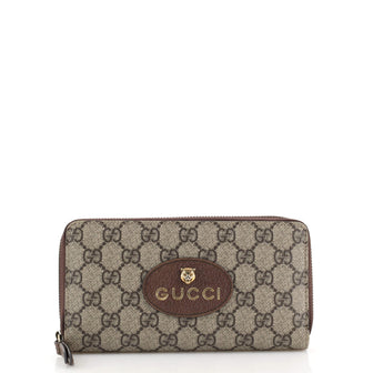 Gucci Neo Vintage Zip Around Wallet GG Coated Canvas