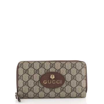 Gucci Neo Vintage Zip Around Wallet GG Coated Canvas