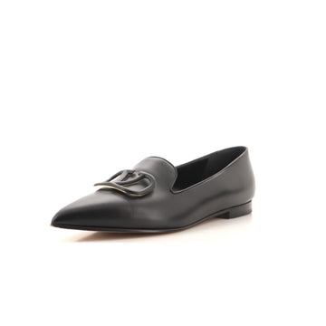 Valentino Garavani Women's VLogo Pointed Loafers Leather