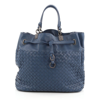 Bottega Veneta Convertible Bucket Bag Intrecciato Nappa Blue 1848201