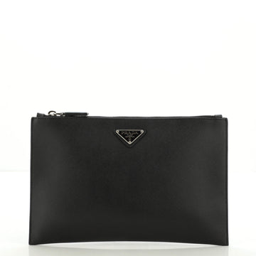 Prada Zipper Pouch Saffiano Leather Medium