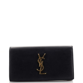 Saint Laurent Classic Monogram Flap Wallet Leather