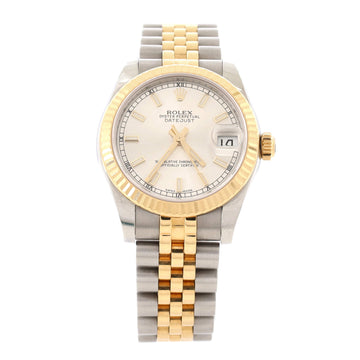 Rolex Oyster Perpetual Datejust Automatic Watch Stainless Steel and Yellow Gold 31
