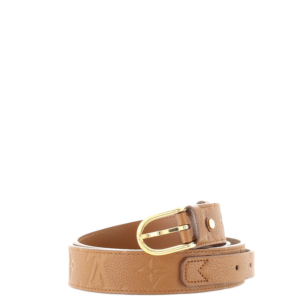 Louis Vuitton Gracieuse Brown Monogram Empreinte Leather Belt Size 85/34  LG735