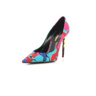 Saint Laurent Women's Zoe Pumps Printed Canvas