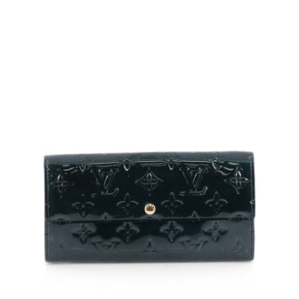 Louis Vuitton Sarah Wallet Monogram Vernis Blue 1848502