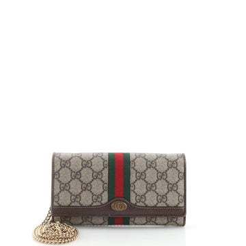 Gucci Ophidia Chain Wallet GG Coated Canvas
