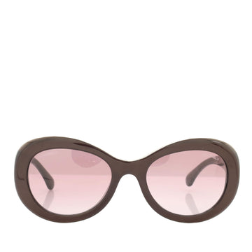 Chanel Double CC Oval Sunglasses Acetate with Metal and Crystals