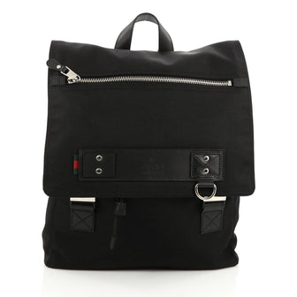 Gucci Top Flap Backpack Techno Canvas Black 1848902