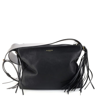 Lanvin Tribale Fringe Shoulder Bag Leather