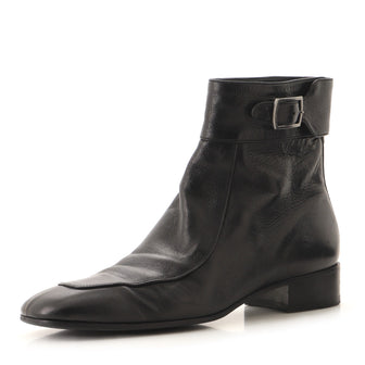 Saint Laurent Men's Miles Moto Boots Leather