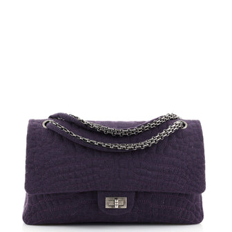 Chanel Reissue 2.55 Flap Bag Crocodile Quilted Jersey 226