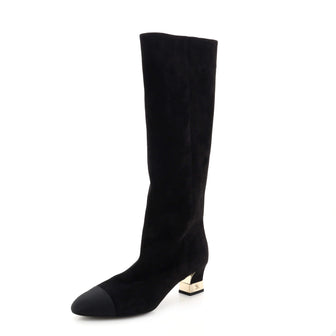Chanel Women's Knee High Boots Suede