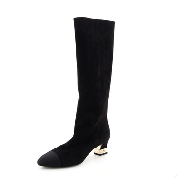 Chanel Women's Knee High Boots Suede