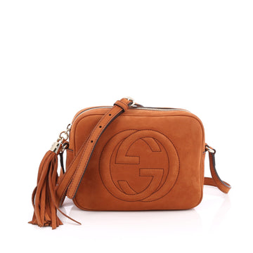 Gucci Soho Disco Crossbody Nubuck Small Brown 1850501