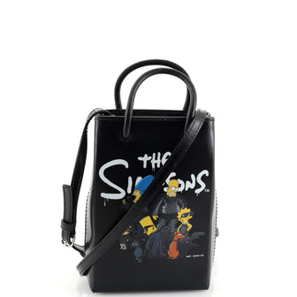 Balenciaga The Simpsons Shopping Tote Printed Leather Mini
