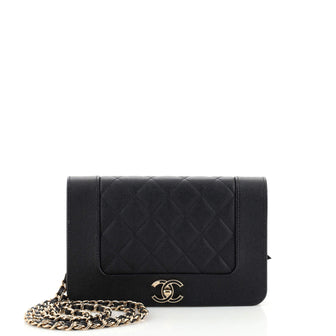 Chanel Mademoiselle Vintage Wallet on Chain Quilted Caviar