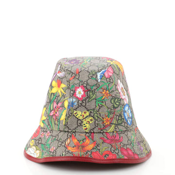 Gucci Bucket Hat Flora GG Coated Canvas